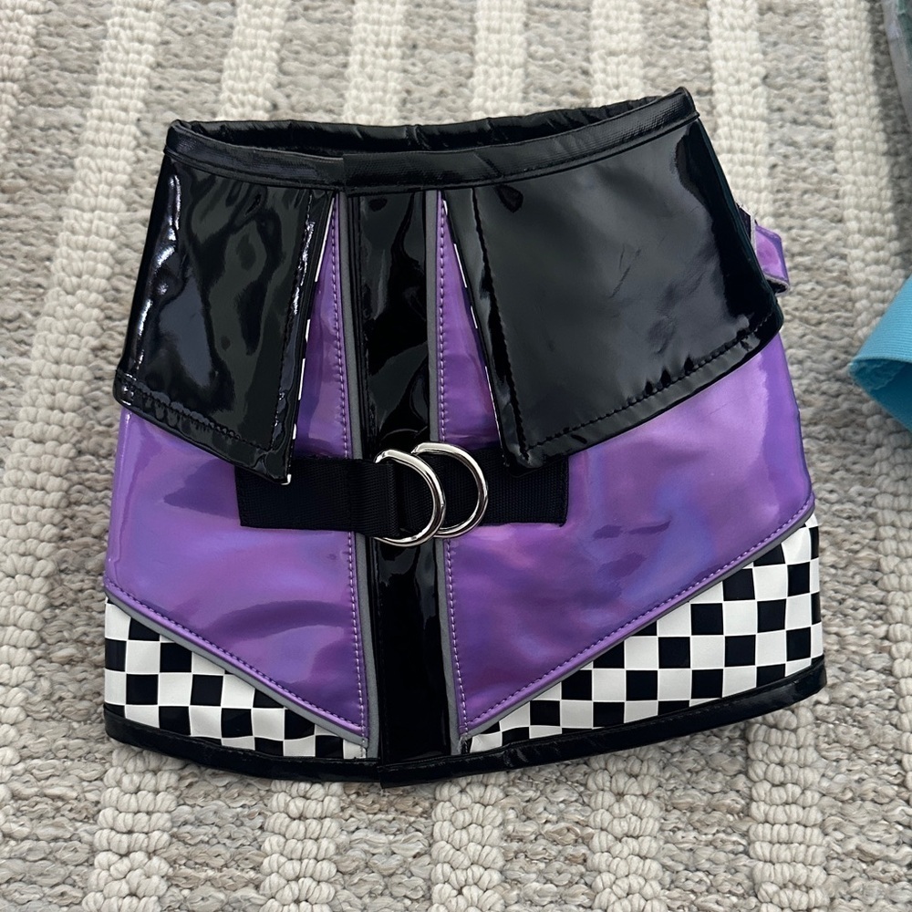 Purple and Black Punkers Dog Jacket - Picture 2 of 5